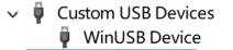 Windows 设备管理器将 CANalyst-Ⅱ 固件识别为 WinUSB Device